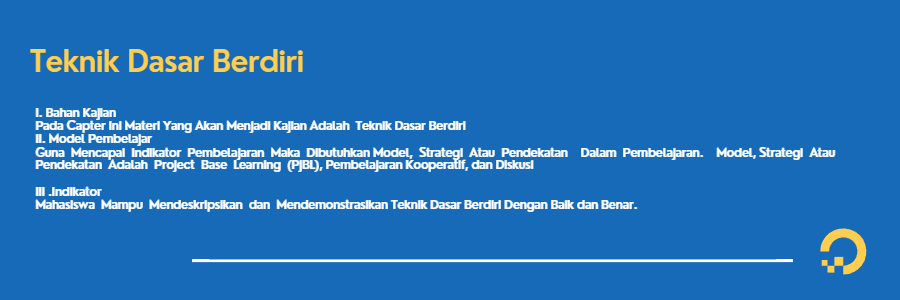 teknik dasar berdiri 