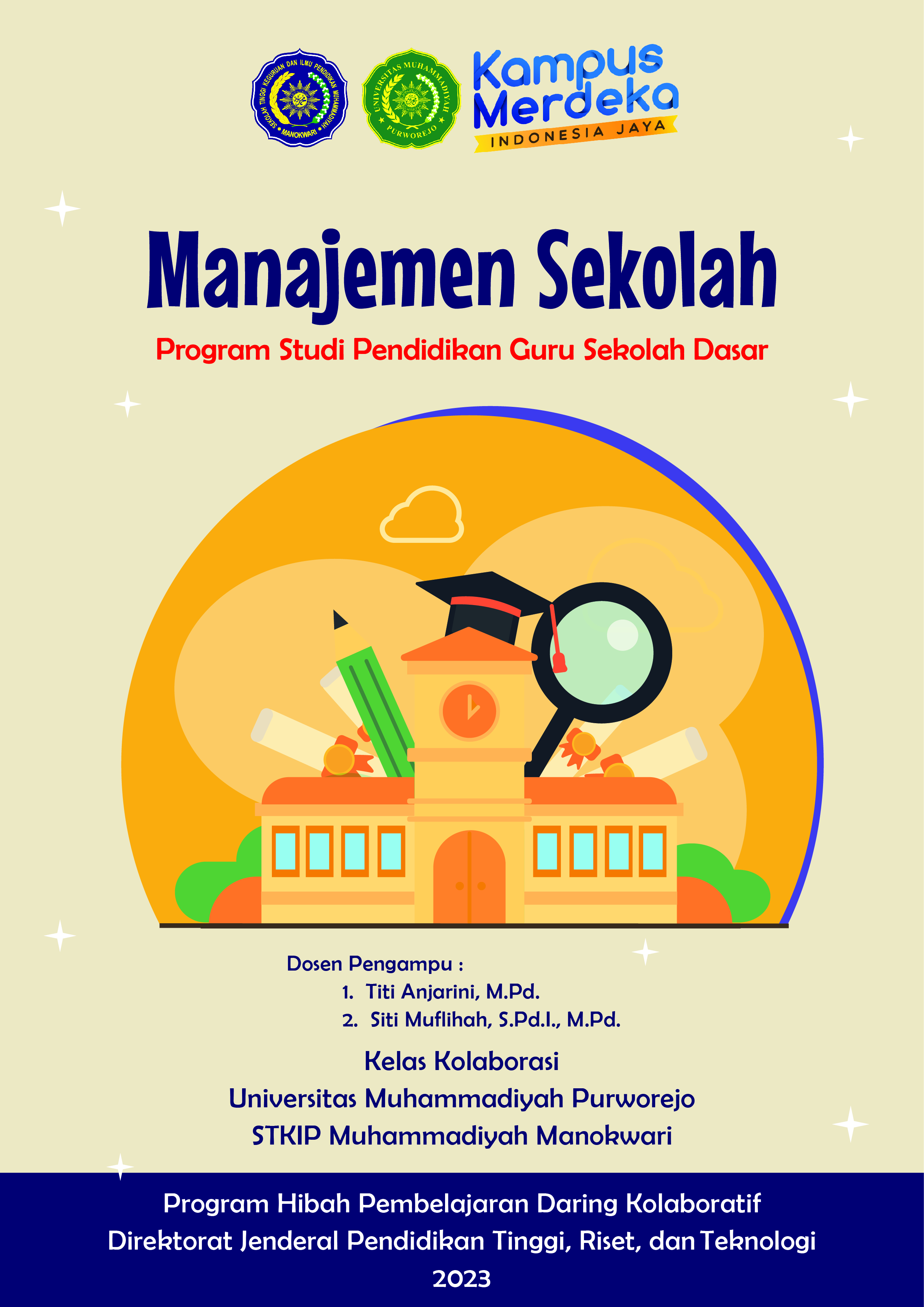 Sampul Mata Kuliah Manajemen Sekolah Kelas Koraborasi